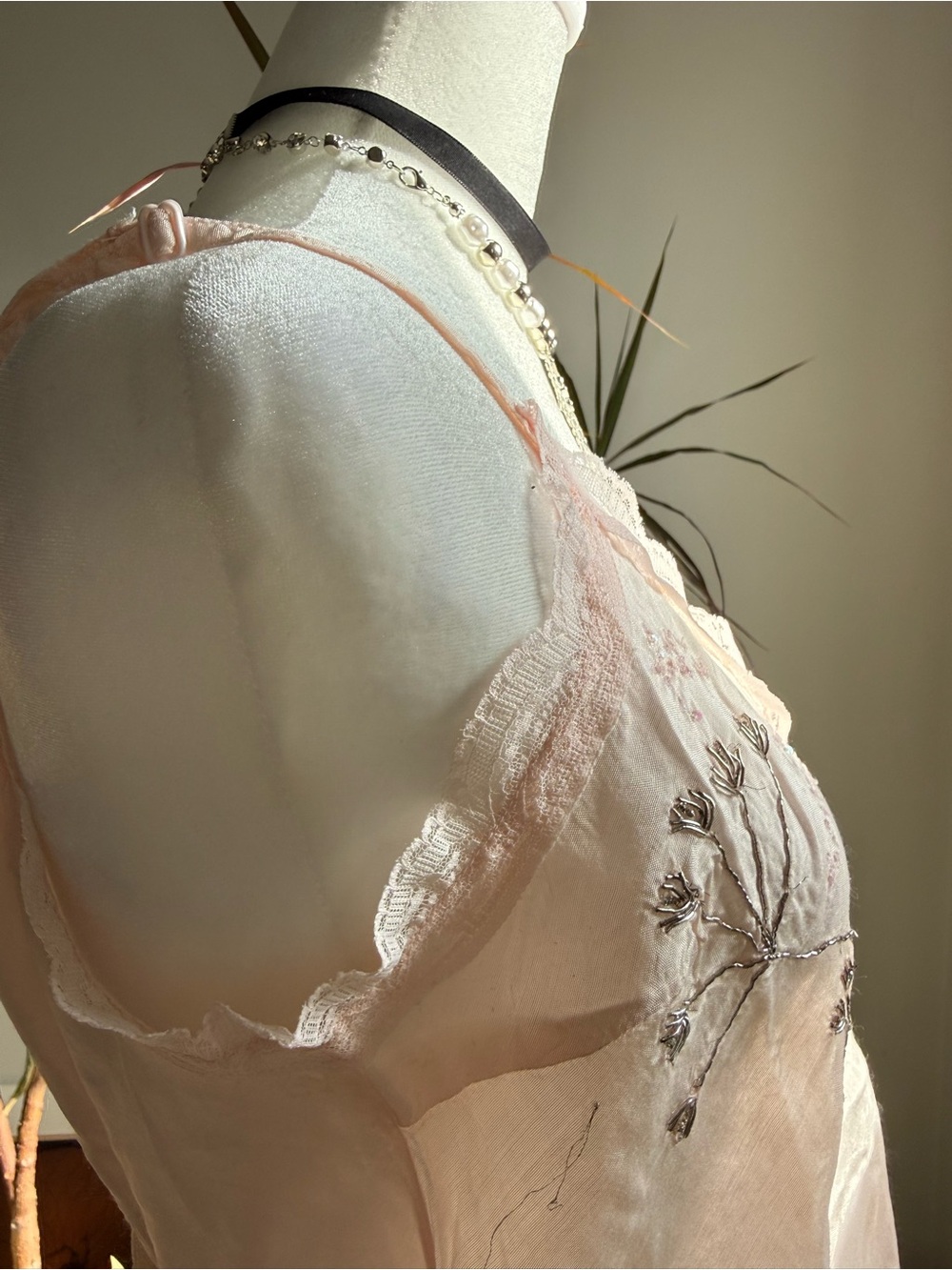 Stunning Y2k Baletcore Soft Girl Lace-Trim Powder Pink Camisole - Picture 6 of 8